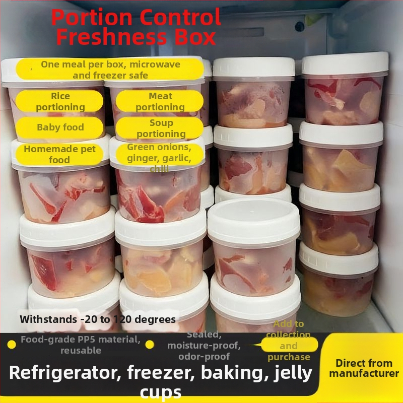 Jednorazová krabička na obed so viečkom, guľatý tvar, PP materiál, mikrovlnná rúra vhodná, vhodná na zmrazenie.