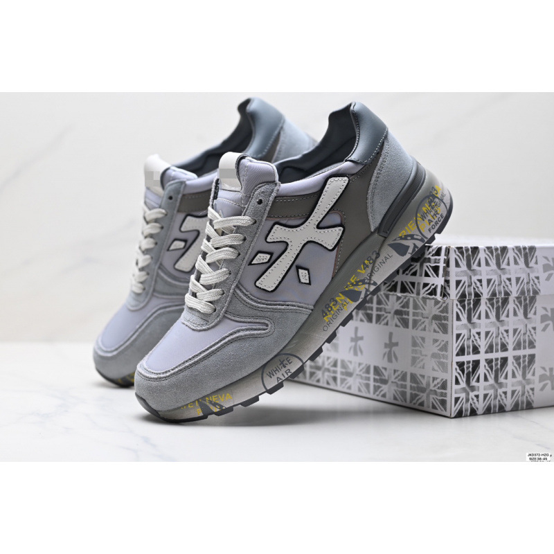 Pantofi sport casual unisex, upper din velur de vițel + textil, șireturi, vârf rotund, talpă plată