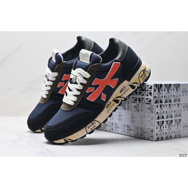 Pantofi sport casual unisex, upper din velur de vițel + textil, șireturi, vârf rotund, talpă plată