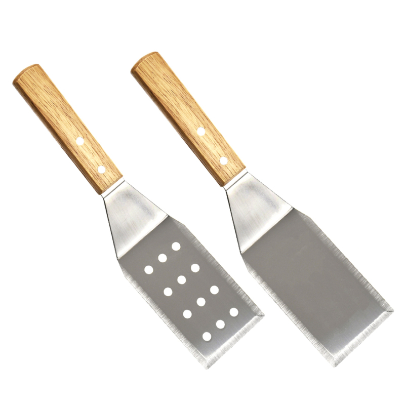 8-dijelni set BBQ alata od nehrđajućeg čelika s nožem i lopaticom, u Oxford torbi, drvo, nehrđajući čelik i silikon, moderan minimalistički dizajn za vanjsku pripremu hrane