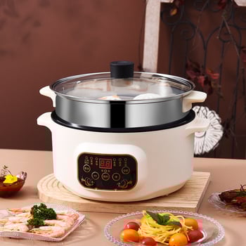 Мултифункционална електрическа готварска тенджера — капацитет 2.1–4 л, за 2–3 души, неръждаема стомана 201, 1–2 слоя, модел 701