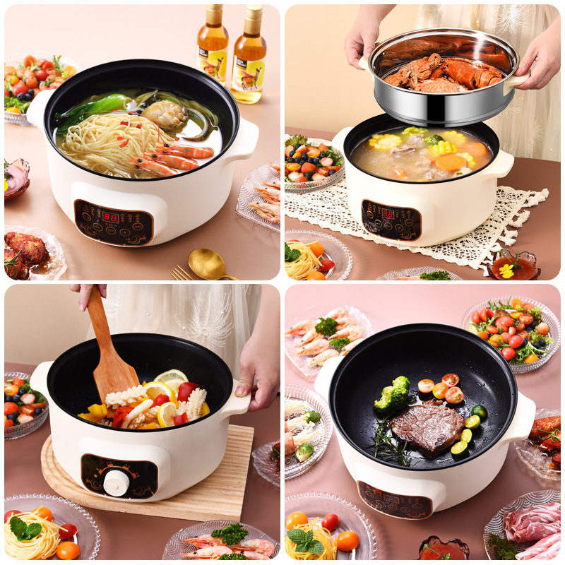 Мултифункционална електрическа готварска тенджера — капацитет 2.1–4 л, за 2–3 души, неръждаема стомана 201, 1–2 слоя, модел 701