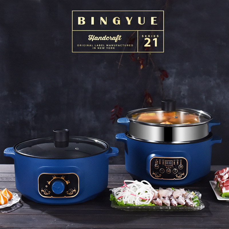 Мултифункционална електрическа готварска тенджера — капацитет 2.1–4 л, за 2–3 души, неръждаема стомана 201, 1–2 слоя, модел 701