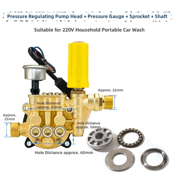 Cap de pompă pentru presiune înaltă portabil, din aluminiu turnat, 220V, cap de pompă cu piston