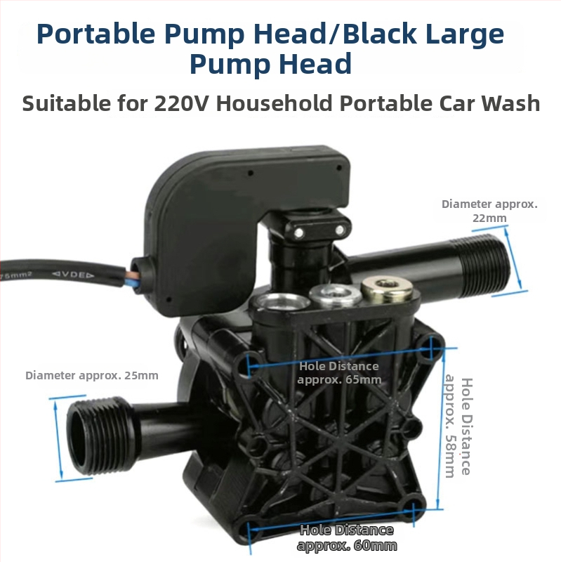 Cap de pompă pentru presiune înaltă portabil, din aluminiu turnat, 220V, cap de pompă cu piston