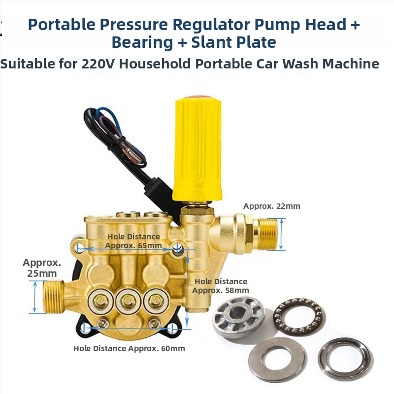 Cap de pompă pentru presiune înaltă portabil, din aluminiu turnat, 220V, cap de pompă cu piston