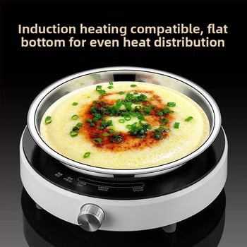 Кръгла чиния от 316 неръждаема стомана, матова повърхност, неподходяща за микровълнова, не е внесена