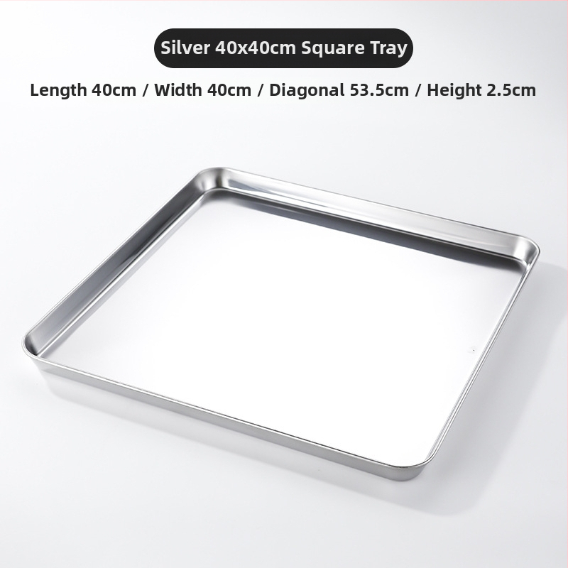 Kórejský štýl z nehrdzavejúcej ocele – štvorcový tanier, vhodný do mikrovlnnej rúry, moderný minimalistický dizajn, prémiová kvalita