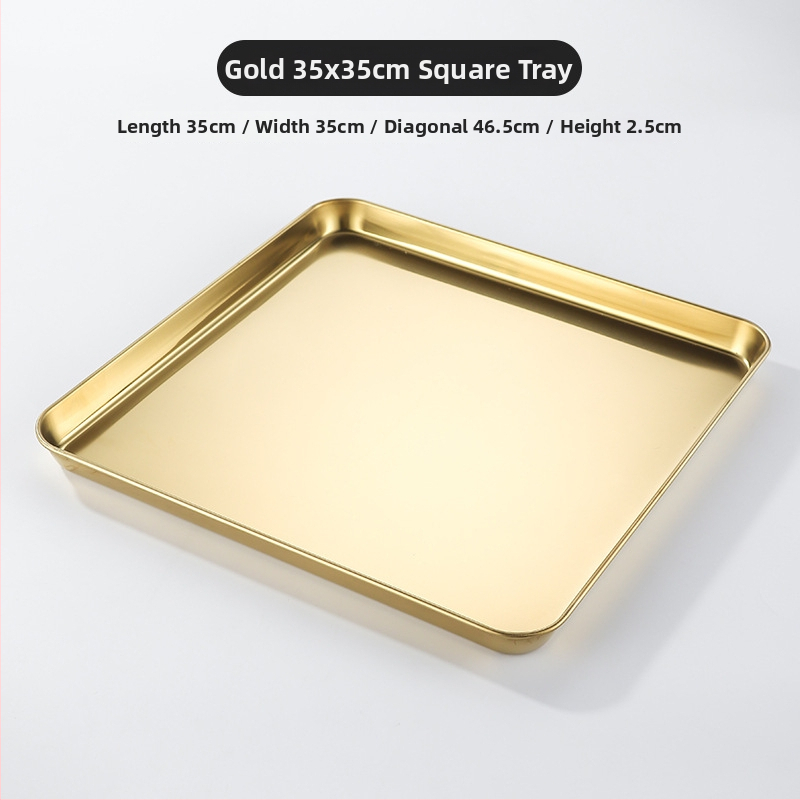 Kórejský štýl z nehrdzavejúcej ocele – štvorcový tanier, vhodný do mikrovlnnej rúry, moderný minimalistický dizajn, prémiová kvalita