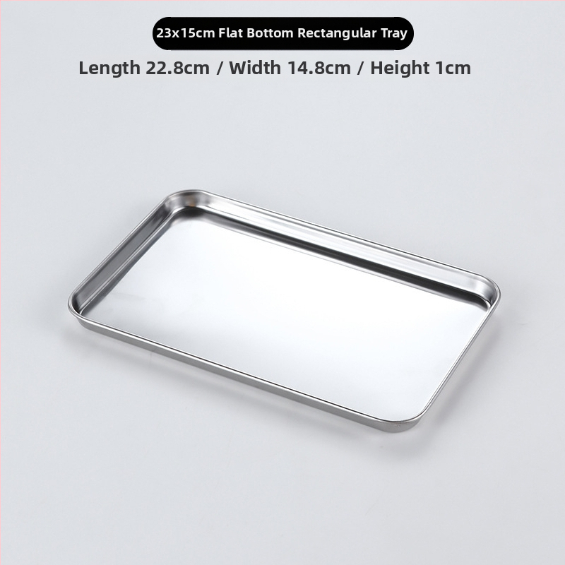 Kórejský štýl z nehrdzavejúcej ocele – štvorcový tanier, vhodný do mikrovlnnej rúry, moderný minimalistický dizajn, prémiová kvalita