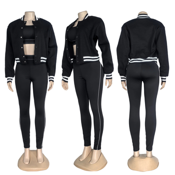 Női három részes yoga szett nadrágkosztüm hosszú kabáttal, sárkány‑főnix hímzés, poliészter/spandex anyag, brit stílus, 3D mintázat