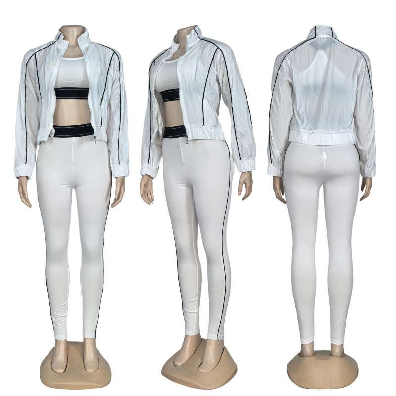 Női három részes yoga szett nadrágkosztüm hosszú kabáttal, sárkány‑főnix hímzés, poliészter/spandex anyag, brit stílus, 3D mintázat