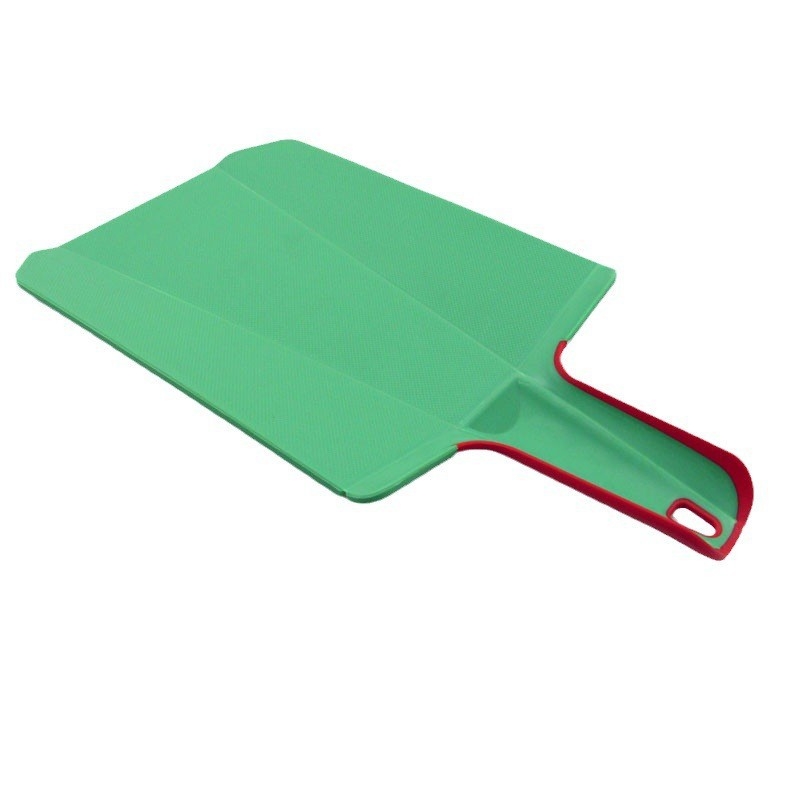 Daska za rezanje u obliku rakete, protuklizna, od vanjske plastike; prijenosna i sklopiva, namijenjena za hranu. Materijal: Plast + TPR; Porijeklo: Yangjiang; Stil: Udobno
