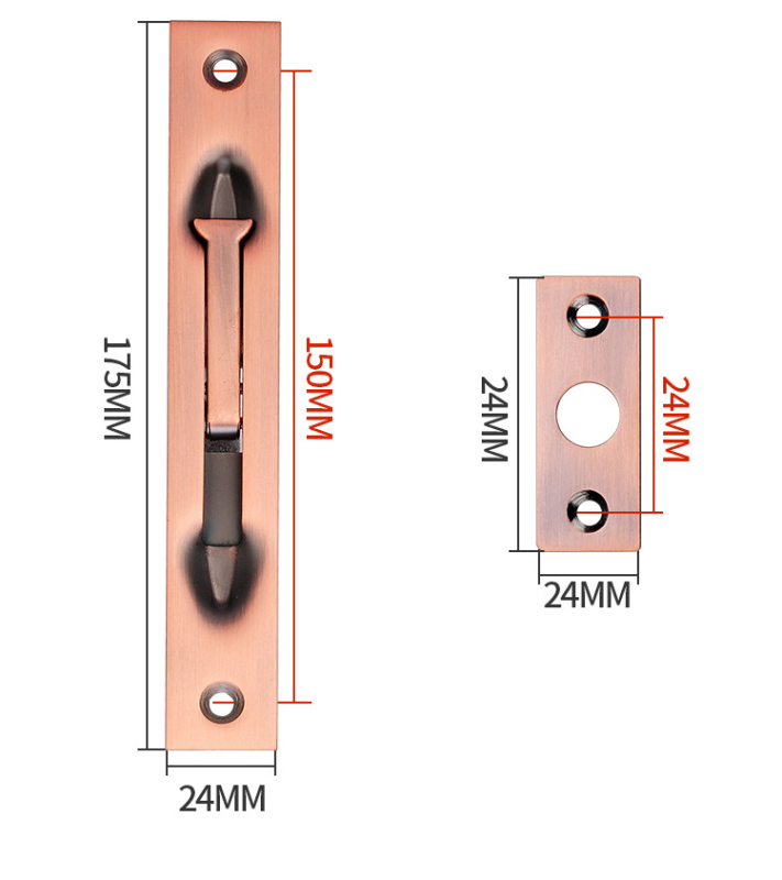 Zăvor ascuns pentru ușă, tip F, oțel inoxidabil 304, electroplacare, stil modern