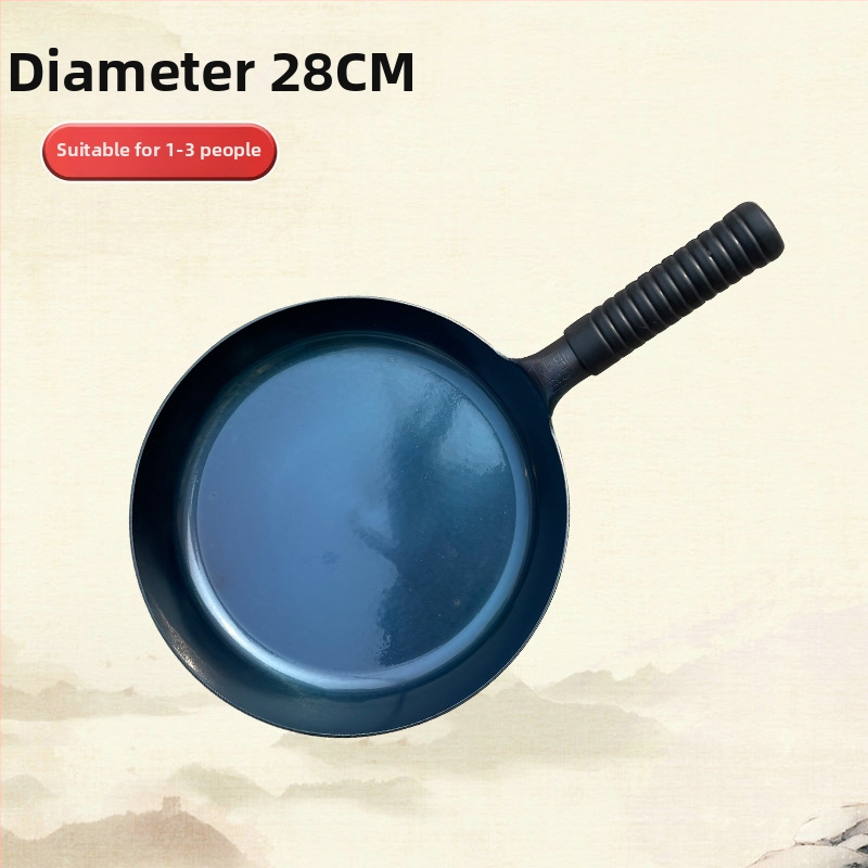 Τηγάνι από σφυρηλατημένο σίδερο με καθρέπτη φινίρισμα, χωρίς επίστρωση, αντικολλητικό, με ένα πάτο, μοντέλο 28.30.32