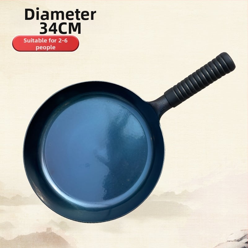 Τηγάνι από σφυρηλατημένο σίδερο με καθρέπτη φινίρισμα, χωρίς επίστρωση, αντικολλητικό, με ένα πάτο, μοντέλο 28.30.32