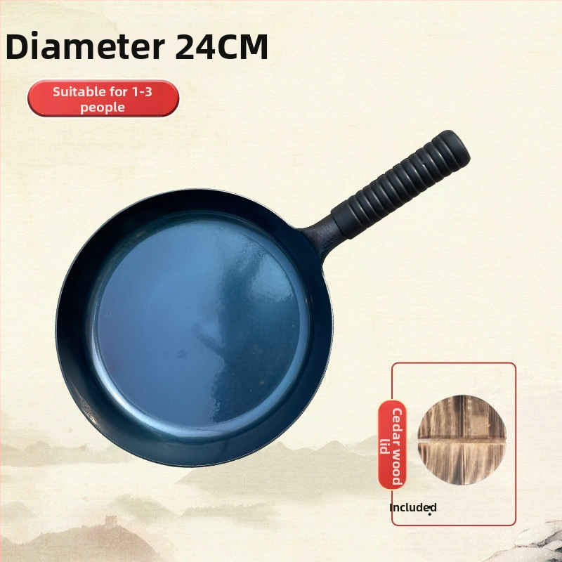 Τηγάνι από σφυρηλατημένο σίδερο με καθρέπτη φινίρισμα, χωρίς επίστρωση, αντικολλητικό, με ένα πάτο, μοντέλο 28.30.32