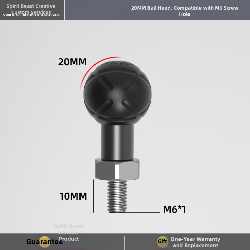 Električno vozilo: univerzalni nosač sa kugličnom glavom, spojni štap M6/M8/M10, promjer 17 mm, kuglična glava adapter 20 mm, 25 mm