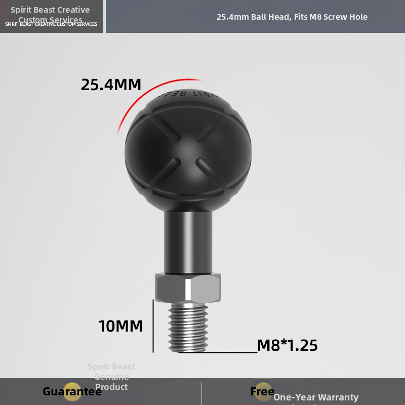 Električno vozilo: univerzalni nosač sa kugličnom glavom, spojni štap M6/M8/M10, promjer 17 mm, kuglična glava adapter 20 mm, 25 mm