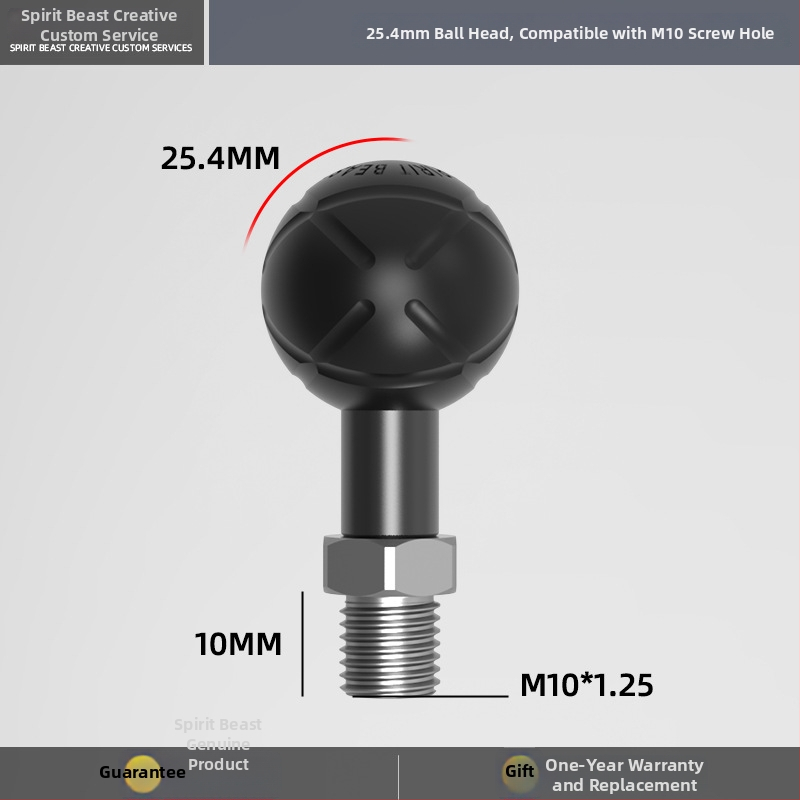 Električno vozilo: univerzalni nosač sa kugličnom glavom, spojni štap M6/M8/M10, promjer 17 mm, kuglična glava adapter 20 mm, 25 mm