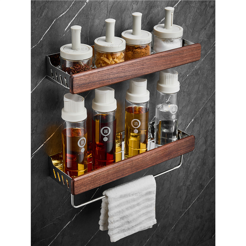 Стенно кухненско рафтово пространство – 304 неръждаема стомана, без монтаж, правоъгълна форма, модерен минималистичен стил