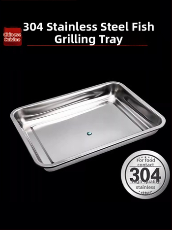 Tiganj za roštiljsku ribu — Željezni, kvadratnog oblika, završni premaz elektroforezom, kineski stil, sklopiv