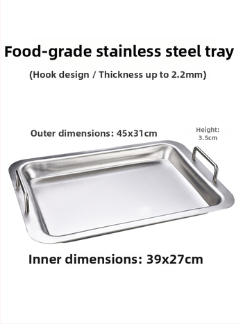 Tiganj za roštiljsku ribu — Željezni, kvadratnog oblika, završni premaz elektroforezom, kineski stil, sklopiv