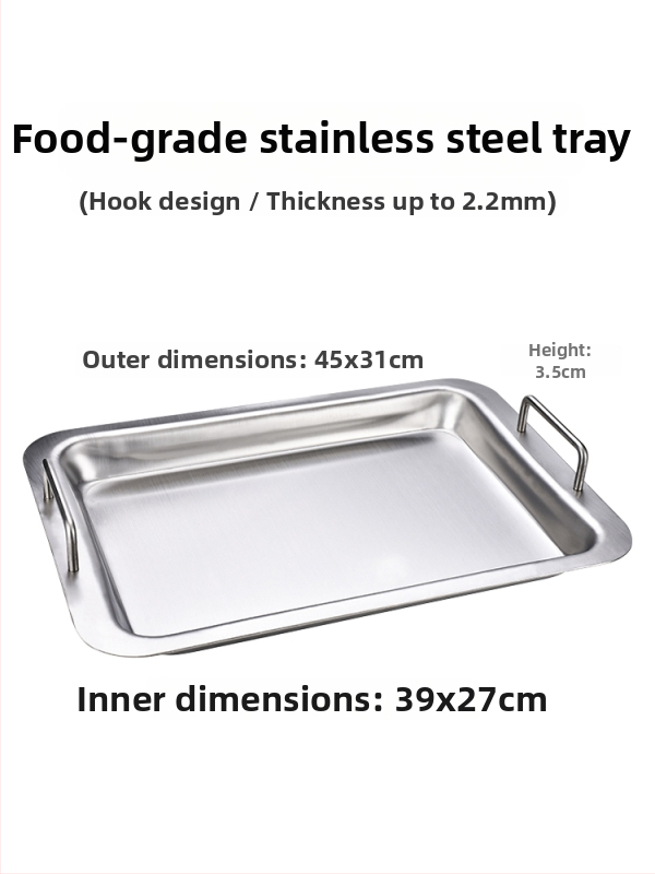 Tiganj za roštiljsku ribu — Željezni, kvadratnog oblika, završni premaz elektroforezom, kineski stil, sklopiv