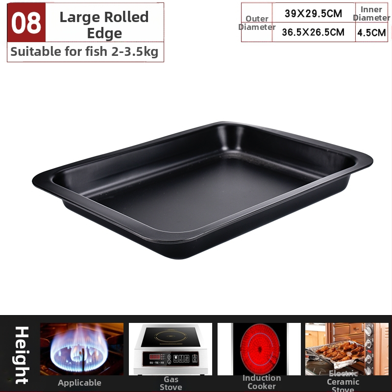 Tiganj za roštiljsku ribu — Željezni, kvadratnog oblika, završni premaz elektroforezom, kineski stil, sklopiv