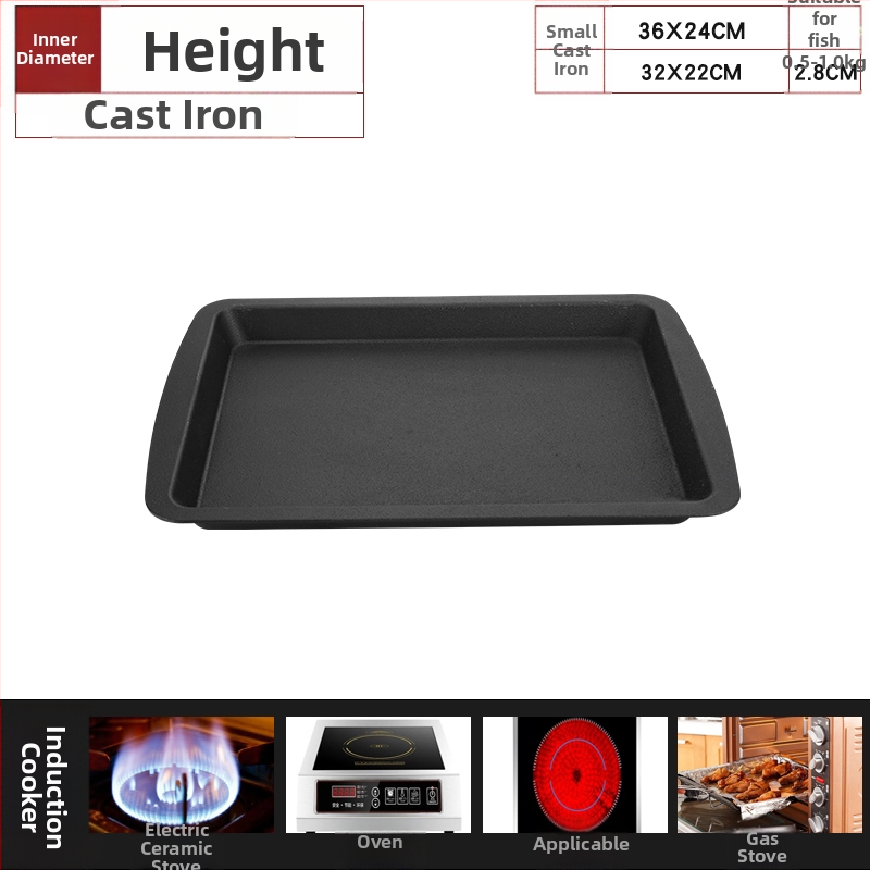 Tiganj za roštiljsku ribu — Željezni, kvadratnog oblika, završni premaz elektroforezom, kineski stil, sklopiv