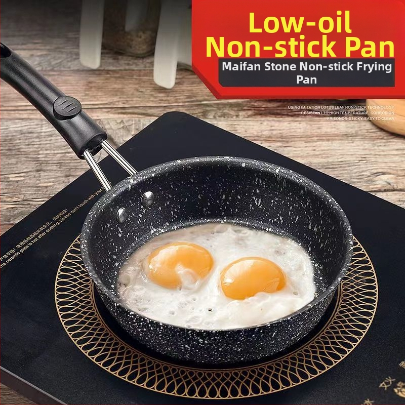 Maifanová panvica na smaženie s neprilnavým povrchom a skleneným poklopom (Indukčne kompatibilná, jednovrstvové dno, všeobecné použitie)