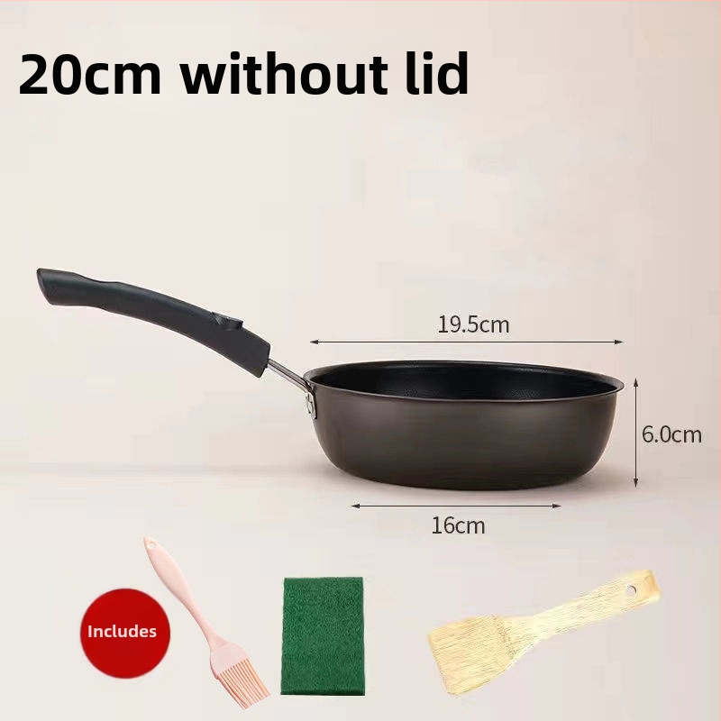 Maifanová panvica na smaženie s neprilnavým povrchom a skleneným poklopom (Indukčne kompatibilná, jednovrstvové dno, všeobecné použitie)