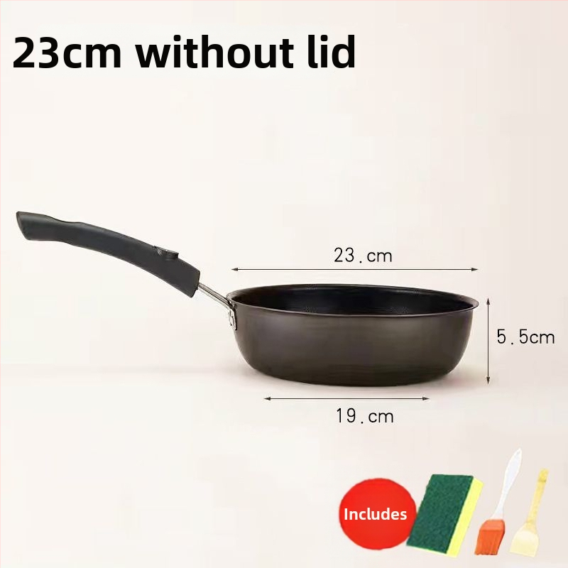 Maifanová panvica na smaženie s neprilnavým povrchom a skleneným poklopom (Indukčne kompatibilná, jednovrstvové dno, všeobecné použitie)