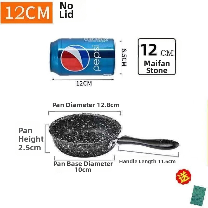 Maifanová panvica na smaženie s neprilnavým povrchom a skleneným poklopom (Indukčne kompatibilná, jednovrstvové dno, všeobecné použitie)