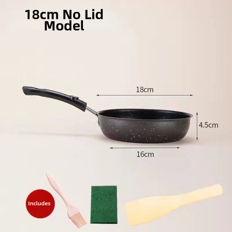 Maifanová panvica na smaženie s neprilnavým povrchom a skleneným poklopom (Indukčne kompatibilná, jednovrstvové dno, všeobecné použitie)