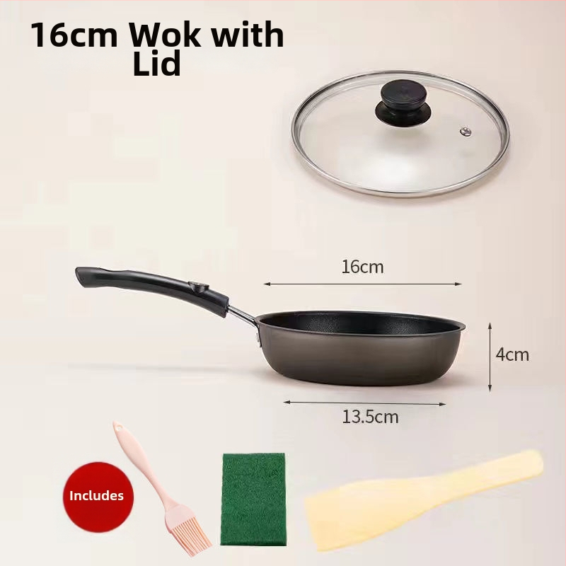 Maifanová panvica na smaženie s neprilnavým povrchom a skleneným poklopom (Indukčne kompatibilná, jednovrstvové dno, všeobecné použitie)