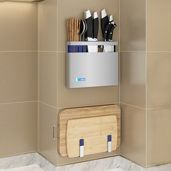 Стенно монтирана кухненска ракla, 304 неръждаема стомана, многофункционална с монтаж без инструменти, стенна полка за съхранение, Донггуан 2019