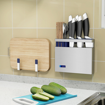 Стенно монтирана кухненска ракla, 304 неръждаема стомана, многофункционална с монтаж без инструменти, стенна полка за съхранение, Донггуан 2019