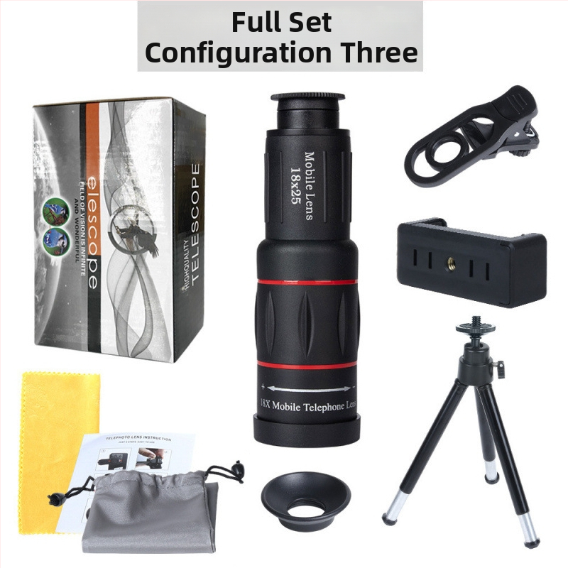 Monokulárny ďalekohľad pre smartfón, 18× zväčšenie, model Red Circle Long Style, vonkajšia fotografia na koncerty