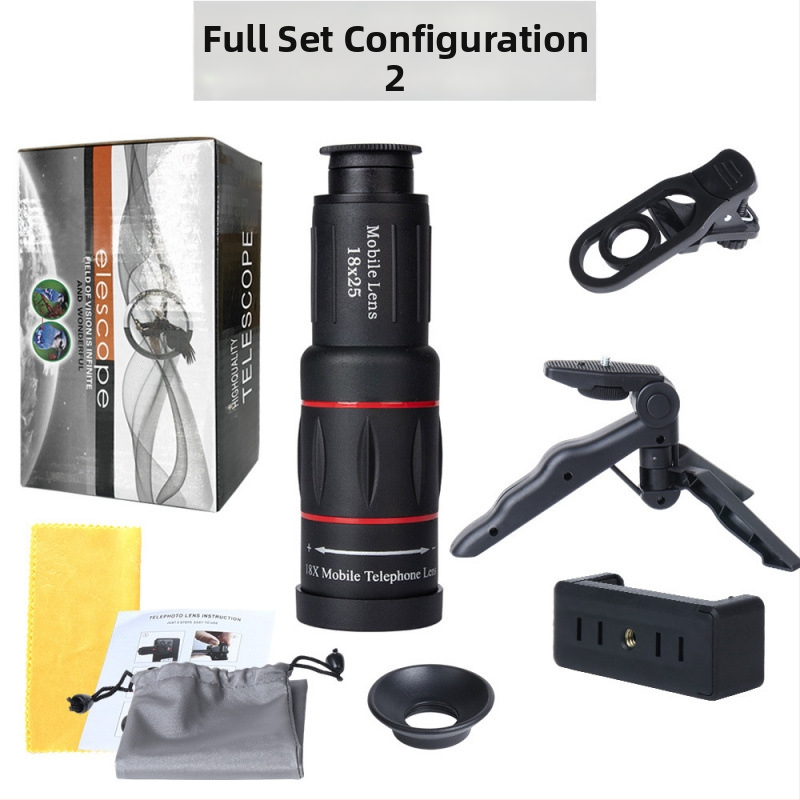 Monokulárny ďalekohľad pre smartfón, 18× zväčšenie, model Red Circle Long Style, vonkajšia fotografia na koncerty