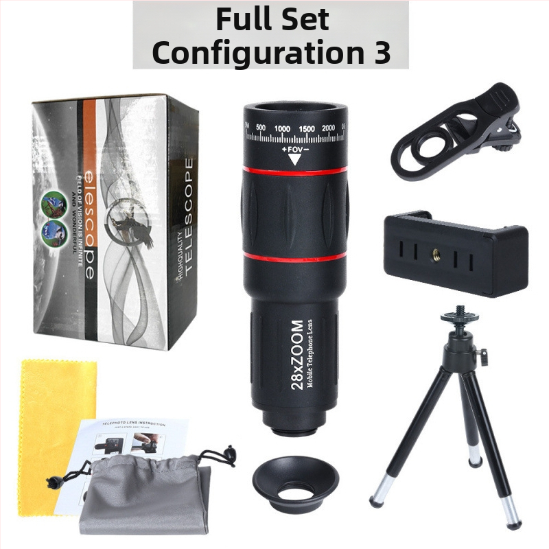 Monokulárny ďalekohľad pre smartfón, 18× zväčšenie, model Red Circle Long Style, vonkajšia fotografia na koncerty