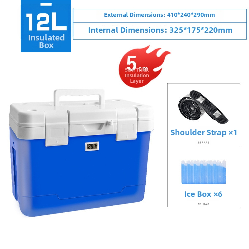 Six Fir cooler medical portabil pentru insulină, medicamente și lapte matern; izolație PU cu șase fețe; temperatură minimă de refrigerare 1°C