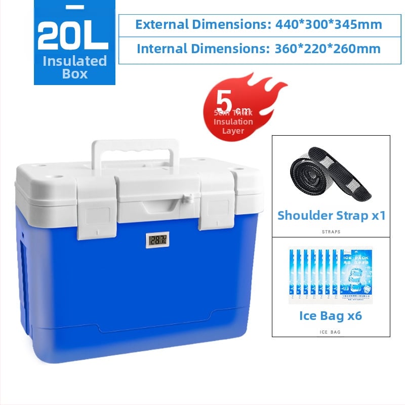 Six Fir cooler medical portabil pentru insulină, medicamente și lapte matern; izolație PU cu șase fețe; temperatură minimă de refrigerare 1°C