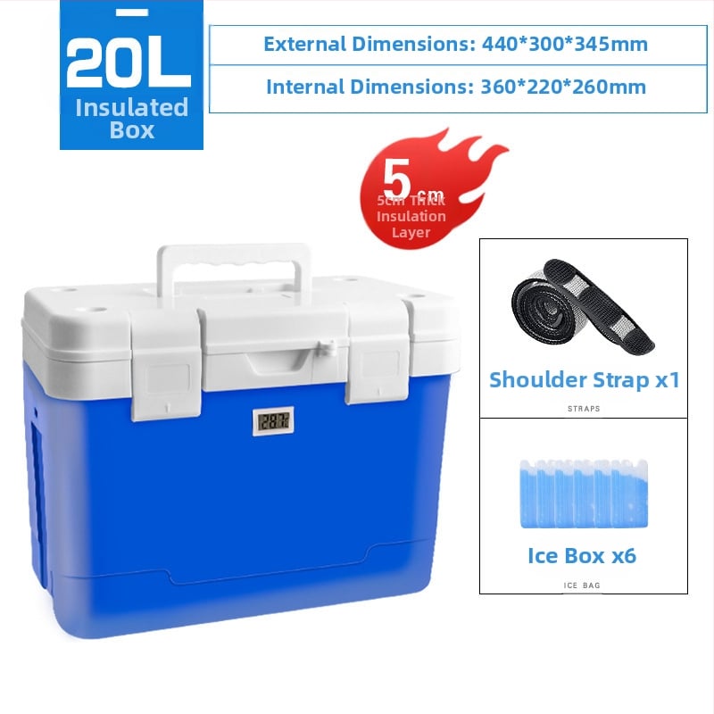 Six Fir cooler medical portabil pentru insulină, medicamente și lapte matern; izolație PU cu șase fețe; temperatură minimă de refrigerare 1°C