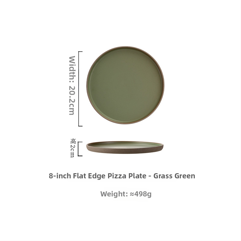 Porcelánový tanier v japonskom štýle, kruhový tanier na jedlo, mikrovlnná rúra vhodný, prispôsobiteľný