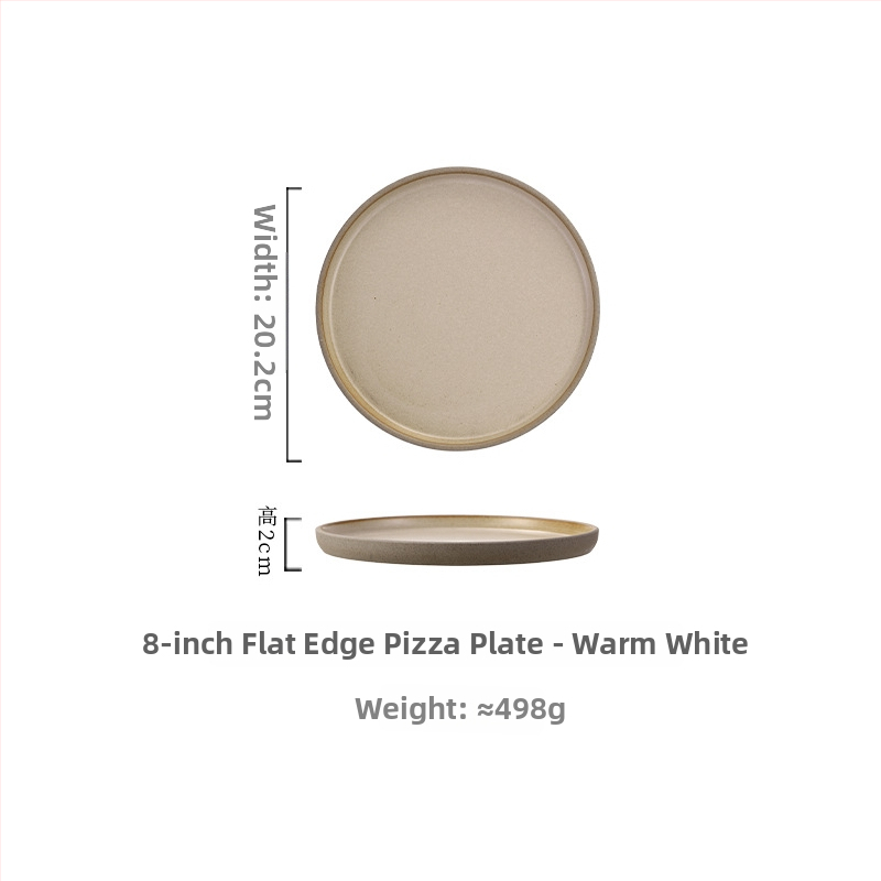 Porcelánový tanier v japonskom štýle, kruhový tanier na jedlo, mikrovlnná rúra vhodný, prispôsobiteľný