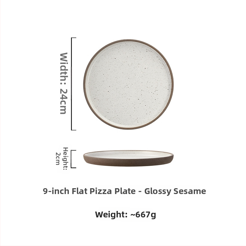 Porcelánový tanier v japonskom štýle, kruhový tanier na jedlo, mikrovlnná rúra vhodný, prispôsobiteľný