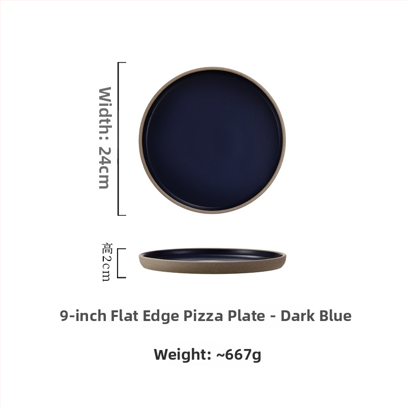 Porcelánový tanier v japonskom štýle, kruhový tanier na jedlo, mikrovlnná rúra vhodný, prispôsobiteľný