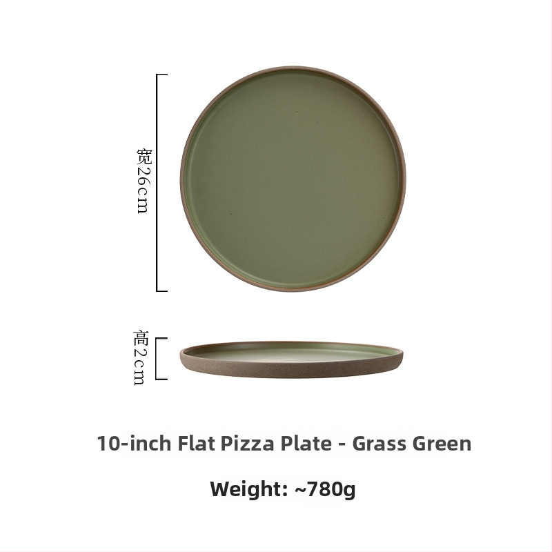 Porcelánový tanier v japonskom štýle, kruhový tanier na jedlo, mikrovlnná rúra vhodný, prispôsobiteľný