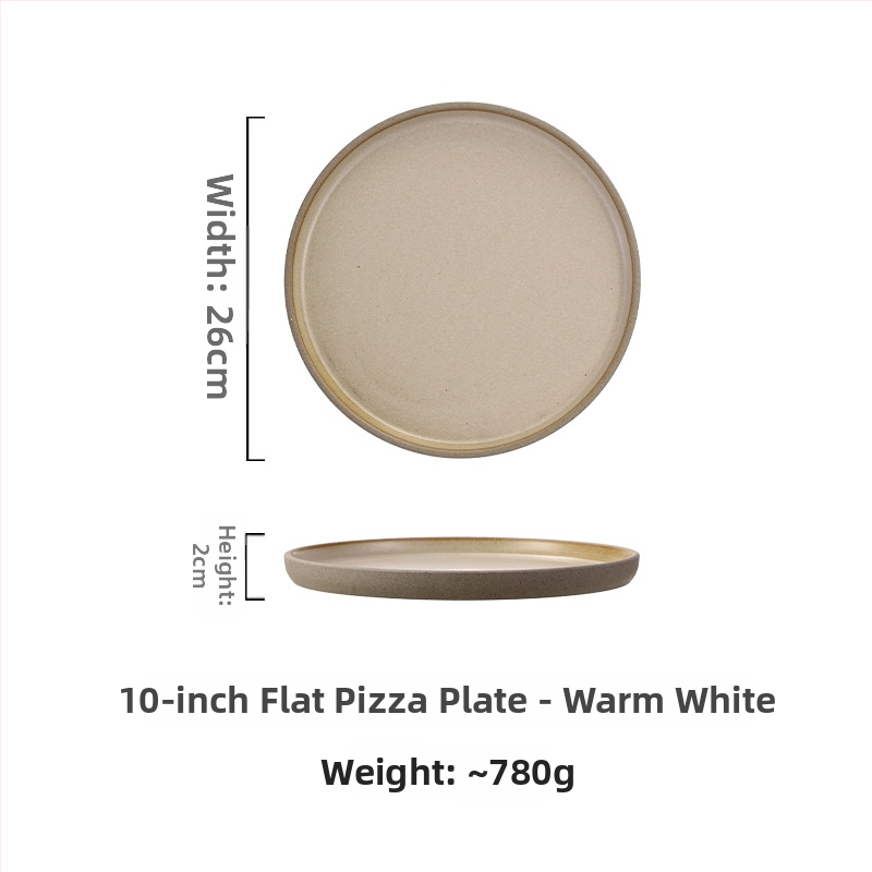 Porcelánový tanier v japonskom štýle, kruhový tanier na jedlo, mikrovlnná rúra vhodný, prispôsobiteľný